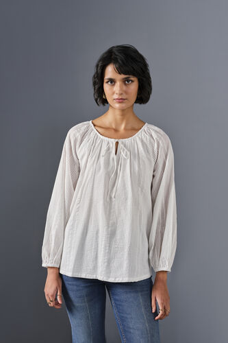Breezy Day Cotton Top, White, image 1